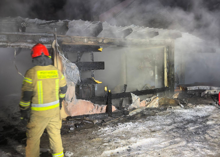 Pożar budynków gospodarczych w Klimaszewnicy