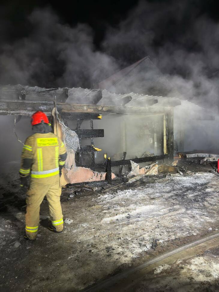 Pożar budynków gospodarczych w Klimaszewnicy