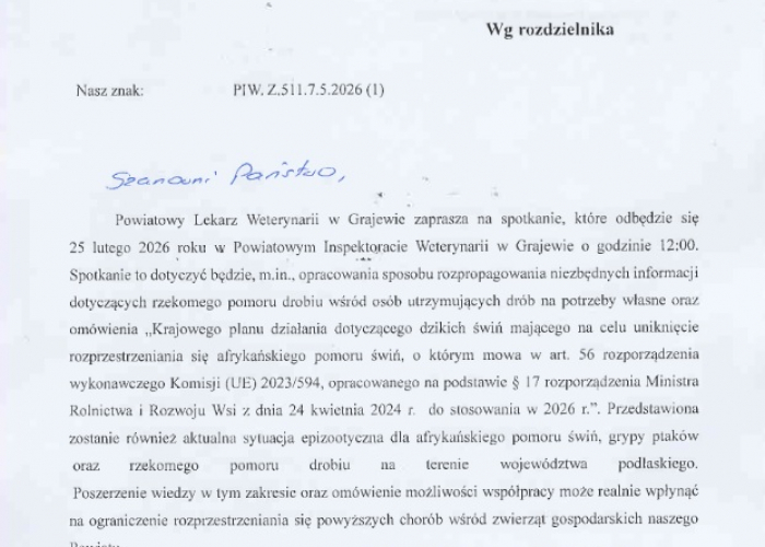 Rzekomy pomór drobiu  - komunikat