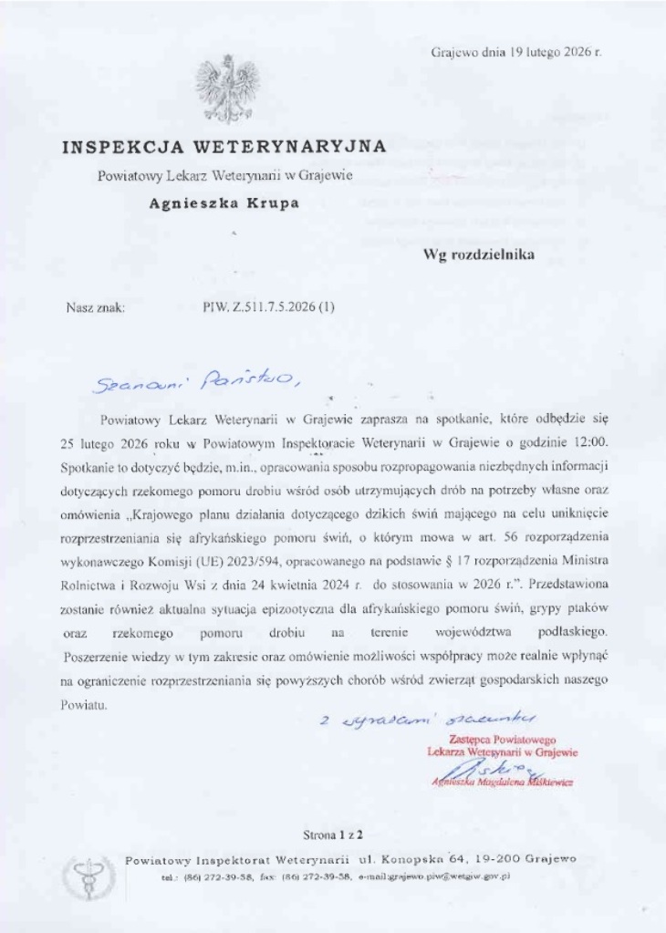 Rzekomy pomór drobiu  - komunikat