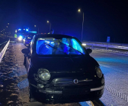 Niebezpieczne zdarzenie drogowe na S61 