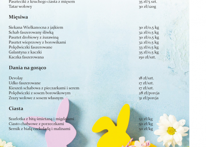 Menu Wielkanocne - poleca Piecuch Retro