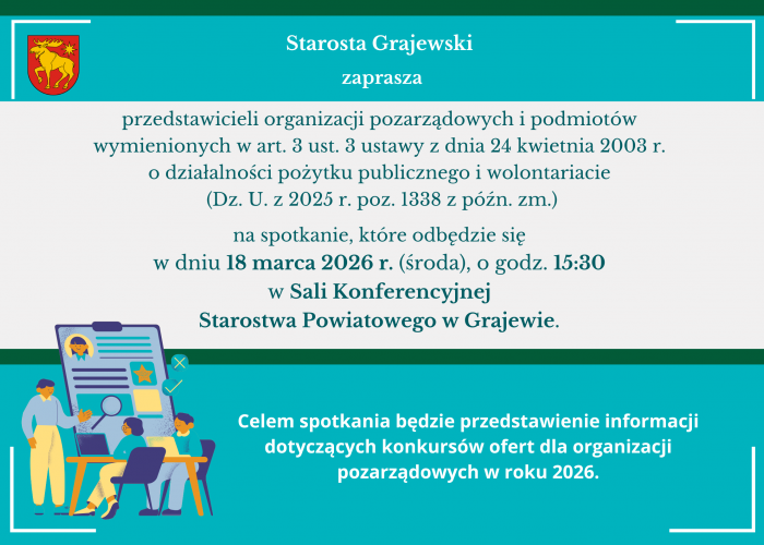 Zaproszenie przedstawicieli organizacji pozarządowych 
