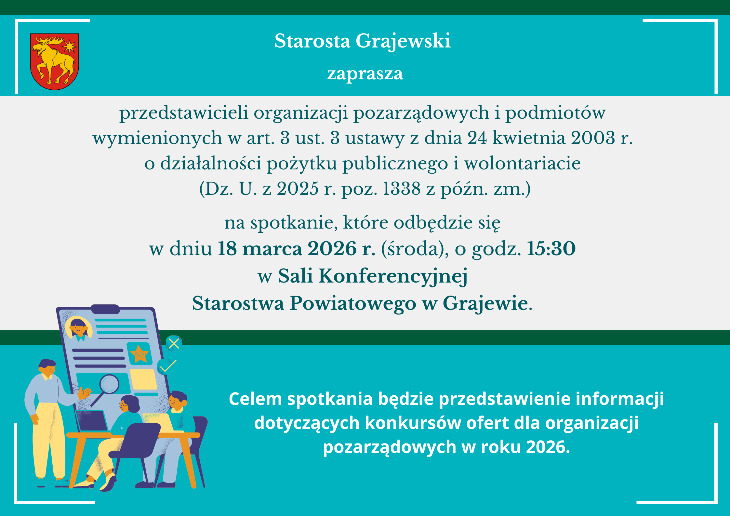 Zaproszenie przedstawicieli organizacji pozarządowych 
