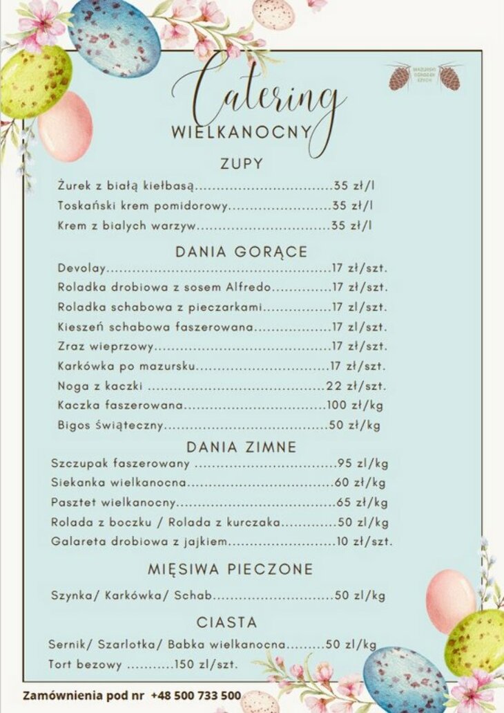 Catering wielkanocny od Mazurskiego Ośrodka Szych :)