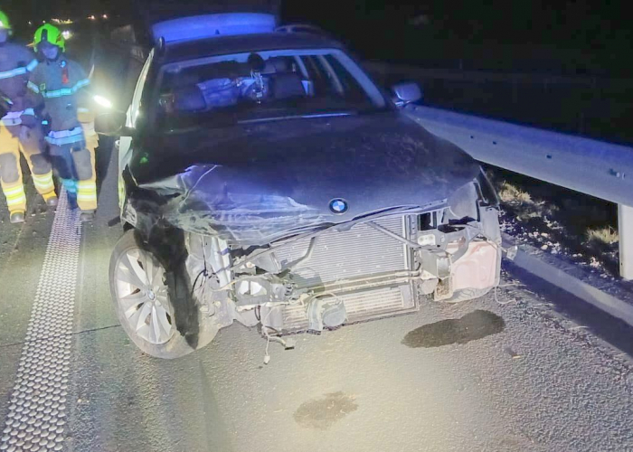 Kolizja na S61 z udziałm BMW