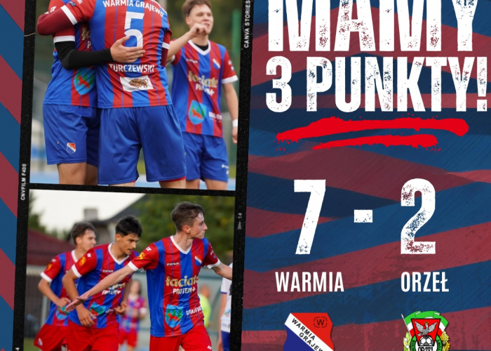 WARMIA Grajewo - ORZEŁ Kolno 7:2