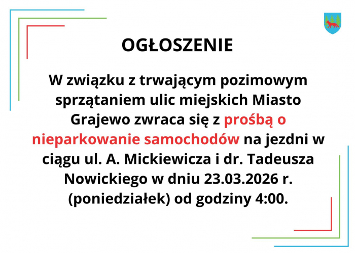 Ogłoszenie UM w Grajewie