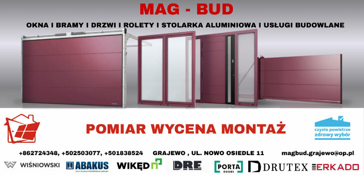 Mag-Bud - bramy okna drzwi rolety moskitiery usługi budowlane