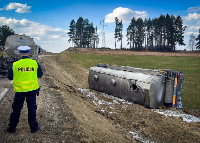Miał 3 promile i kierował mleczarką