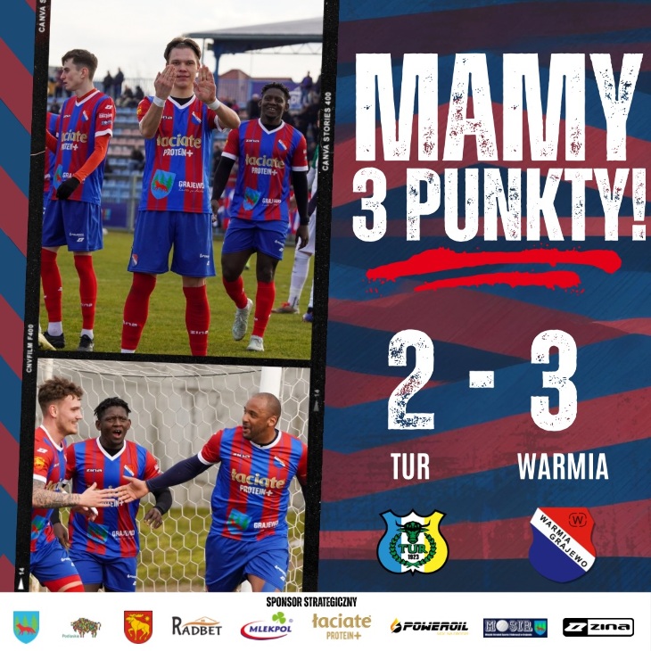 TUR Bielsk Podlaski - WARMIA Grajewo 2:3