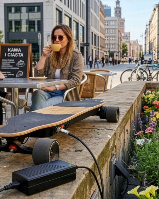 Mikromobilność w mieście - jak prawidłowo ładować deskorolki i monocykle elektryczne?