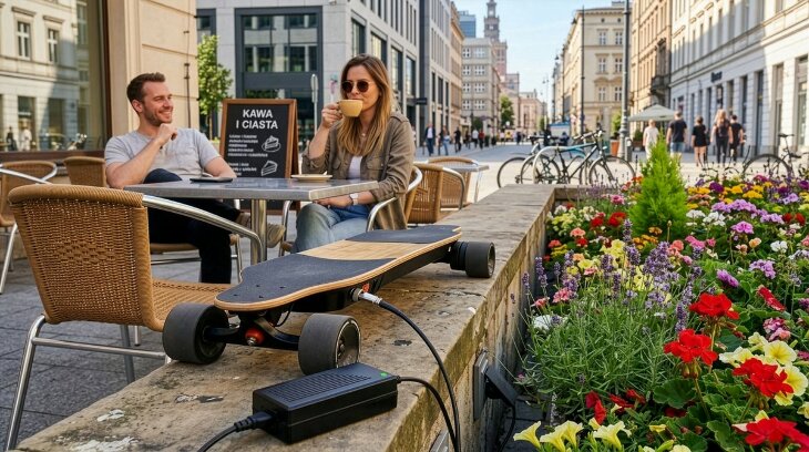 Mikromobilność w mieście - jak prawidłowo ładować deskorolki i monocykle elektryczne?