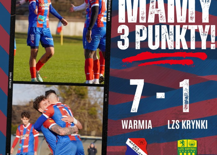  WARMIA Grajewo ? LZS Krynki 7:1 