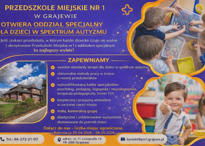 Dlaczego warto wybrać Przedszkole Nr 1 w Grajewie 