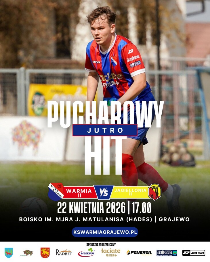 WARMIA II zmierzy się z JAGIELLONIĄ II Białystok (22.04)