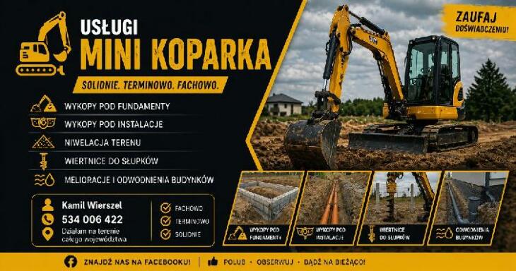Usługi mini koparką 