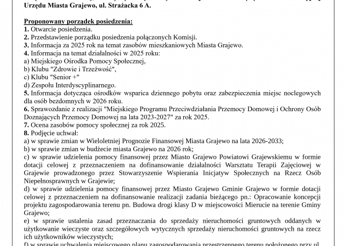 XXVIII Sesja Rady Miasta Grajewo
