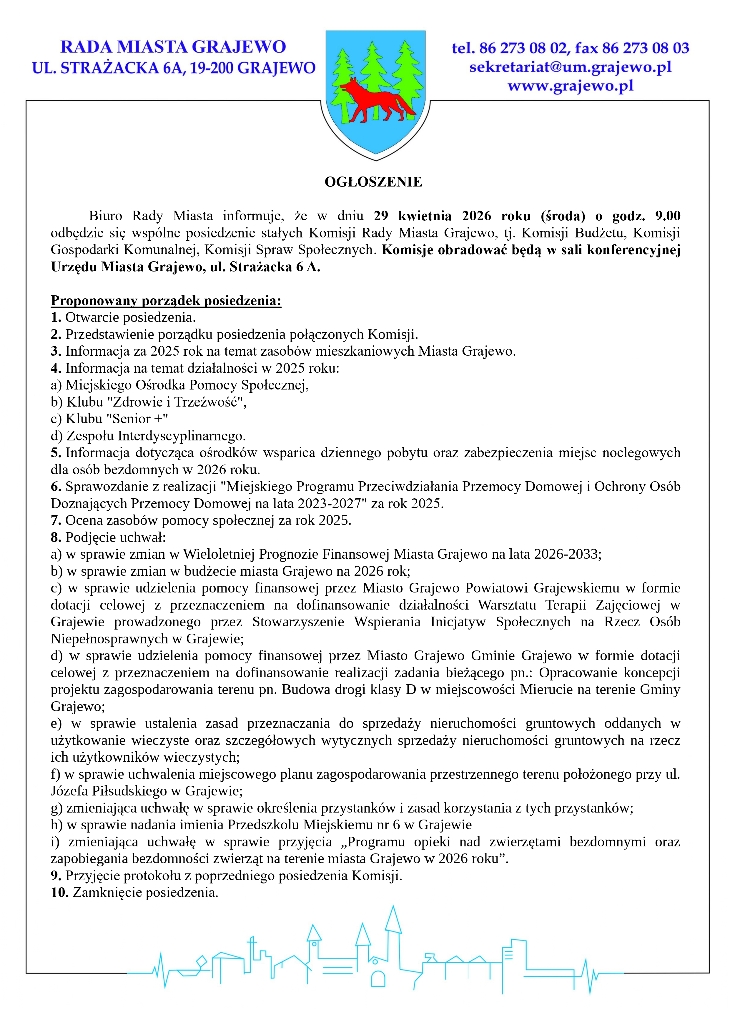 XXVIII Sesja Rady Miasta Grajewo