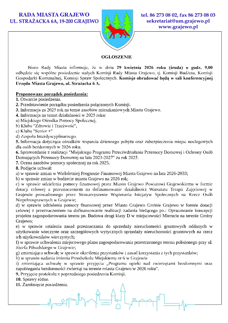 XXVIII Sesja Rady Miasta Grajewo