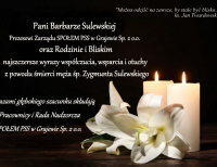 Kondolencje p. Barbarze Sulewskiej
