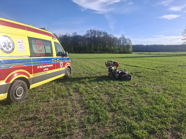 Stracił panowanie nad motocyklem