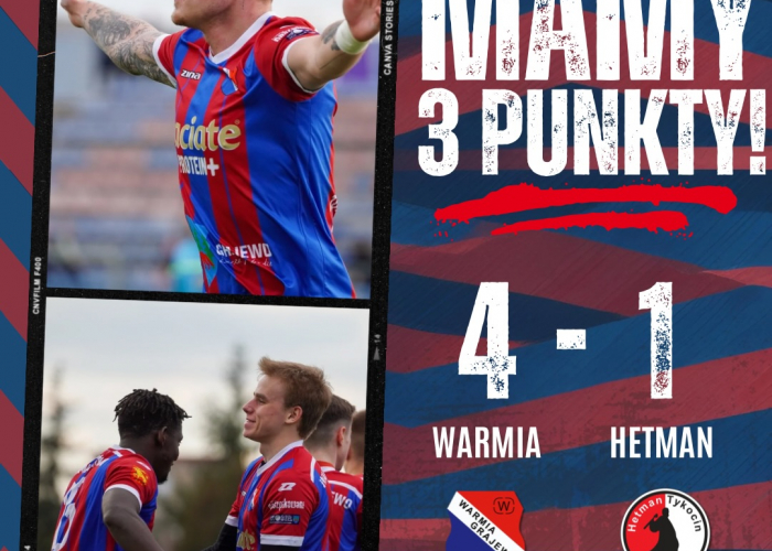  WARMIA Grajewo - HETMAN Tykocin 4:1 