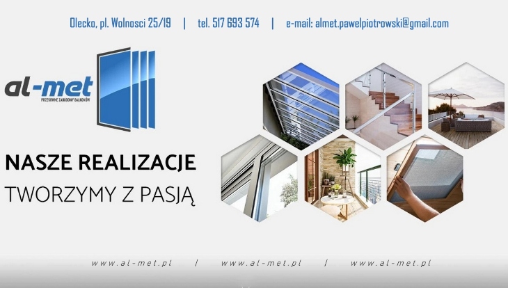 Al-MET Przesuwne zabudowy balkonów