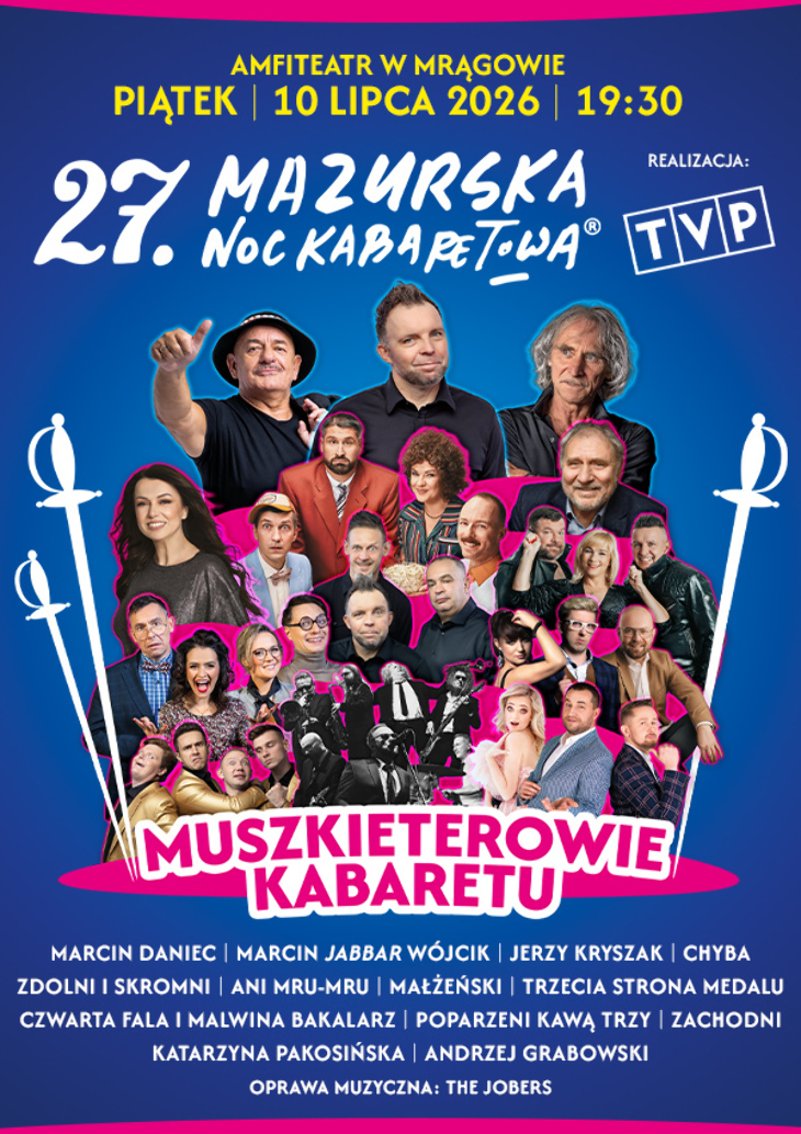 27. Mazurska Noc Kabaretowa już 10 lipca