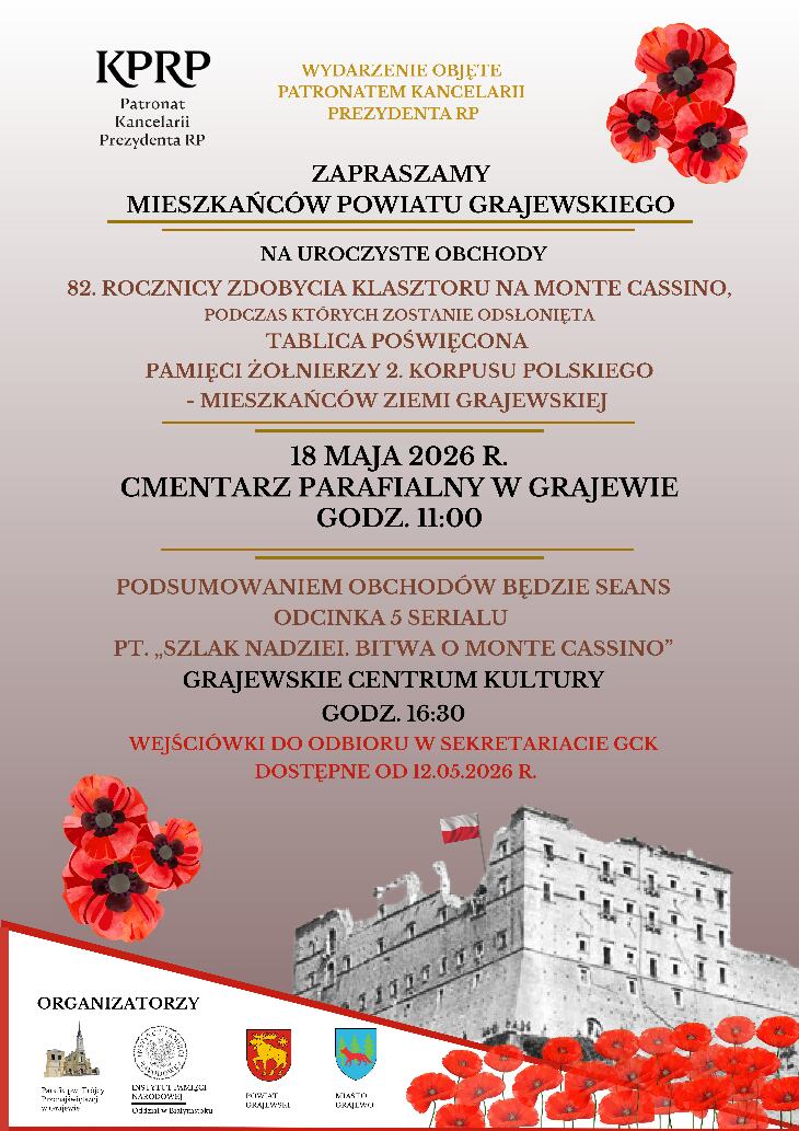82. rocznicy zdobycia klasztoru na Monte Cassino