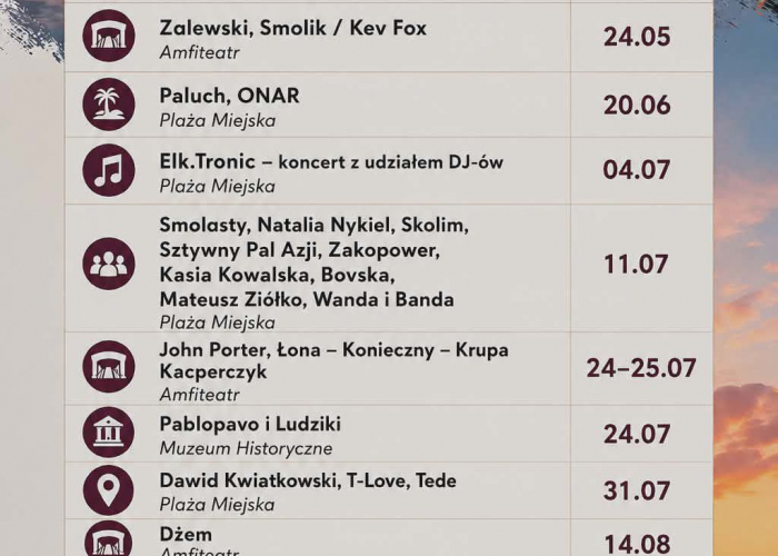 Wybrane koncerty w Ełku - 2026