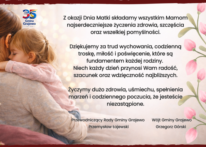 Życzenia z okazji Dnia Matki