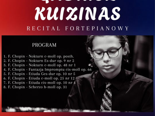 PSM.  Recital Fortepianowy Gabriela Kuizinasa