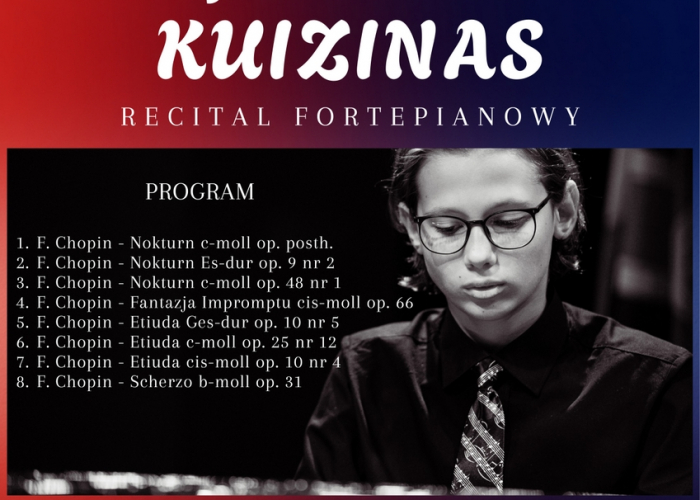 PSM.  Recital Fortepianowy Gabriela Kuizinasa