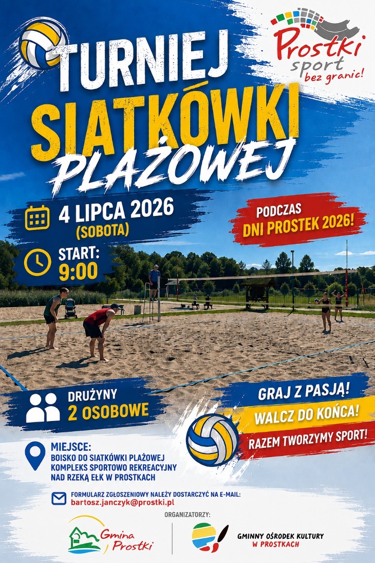 TURNIEJ SIATKÓWKI PLAŻOWEJ PROSTKI 2026