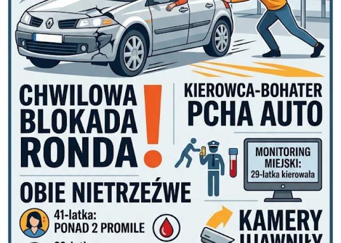 Dwie nietrzeźwe kobiety w uszkodzonym Renault 