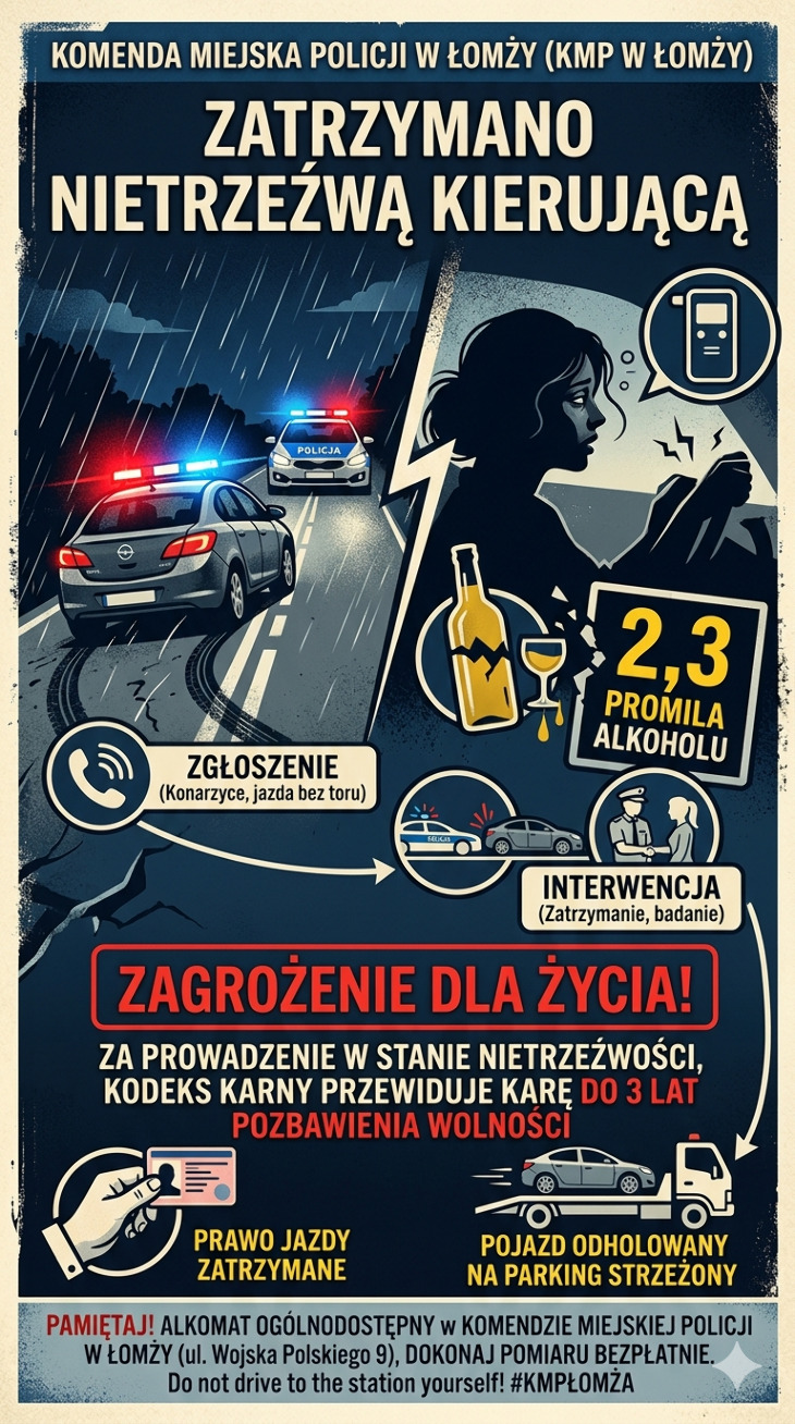  41-latka jechała Oplem mając 2 promile alkoholu 