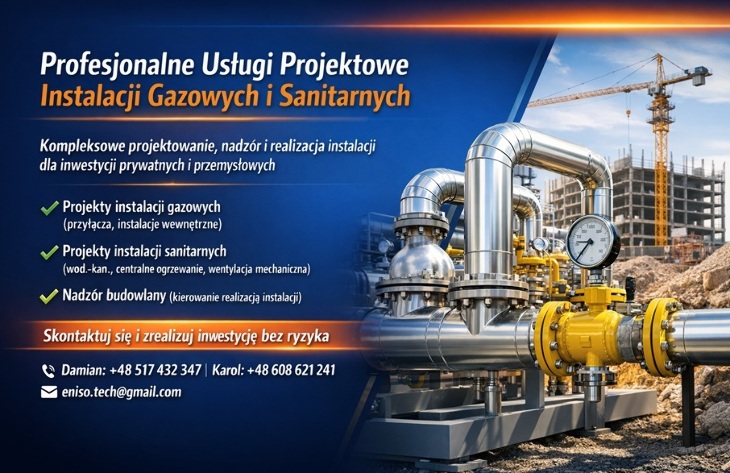 Profesjonalne usługi projektowe instalacji gazowych i sanitarnych
