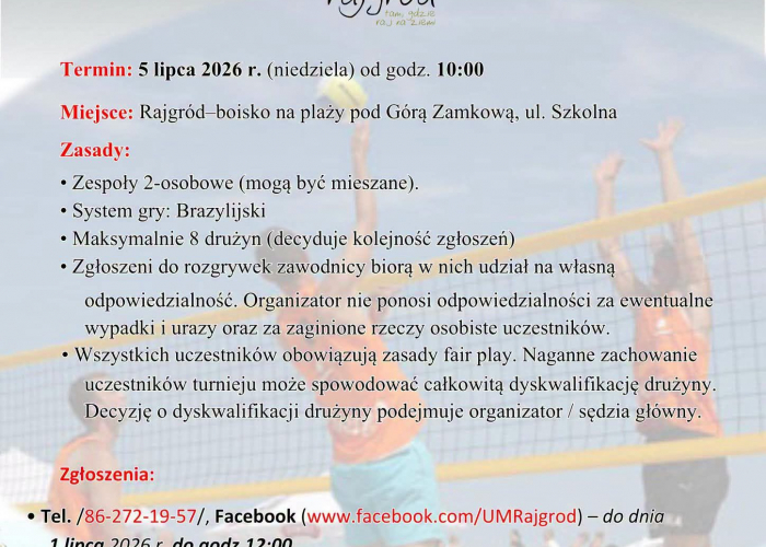 Rajgród. Turniej Siatkówki Plażowej 