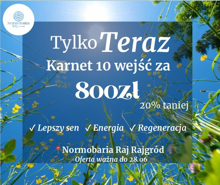 Normobaria - tlenoterapia w Rajgrodzie