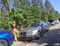 Kolizja pięciu aut na DK65