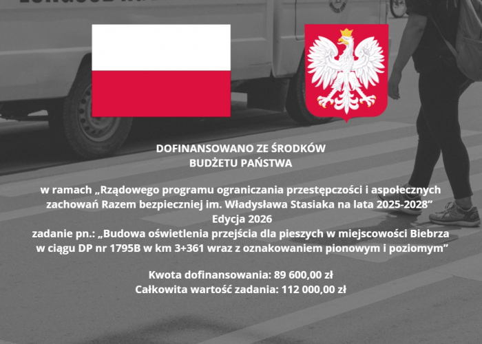 Poprawa bezpieczeństwa w miejscowości Biebrza