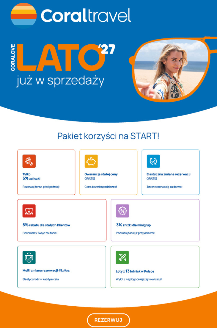 Rozgrzej się planami na Lato 2027 - Coral Travel Grajewo