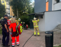 Pożar mieszkania na os. Południe w Grajewie