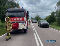 Kolizja na DK65 w okolicy Osowiec-Twierdza