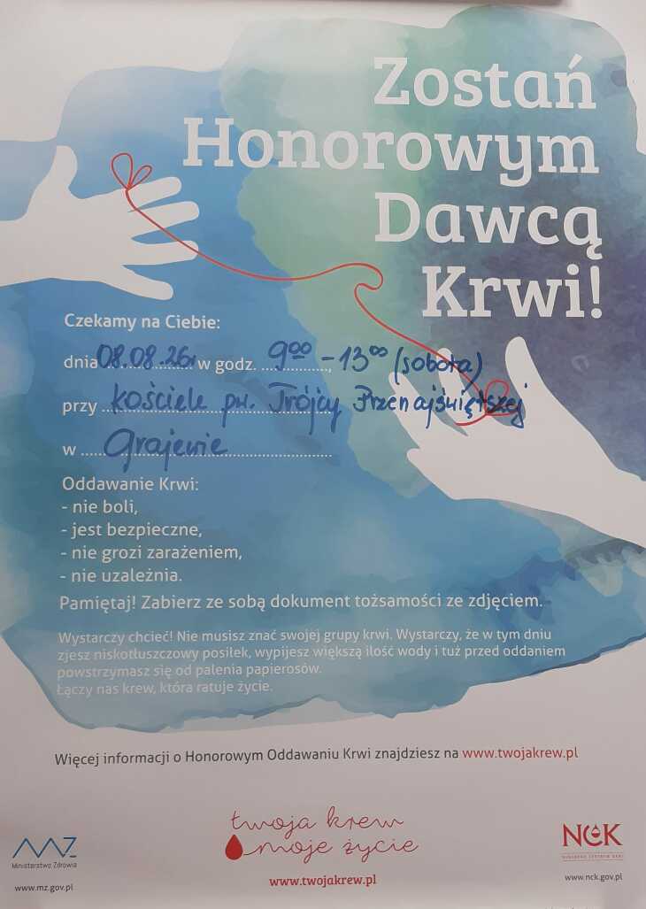 Akcja krwiodawstwa w Grajewie (8.08)