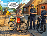 List do Redakcji: Kontrola 81-letniej rowerzystki w Rajgrodzie
