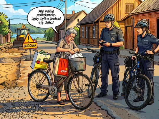 List do Redakcji: Kontrola 81-letniej rowerzystki w Rajgrodzie