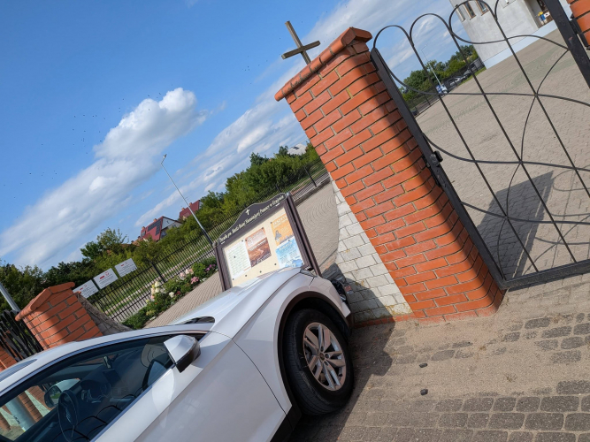  Niefortunny manewr pod kościołem MBNP w Grajewie