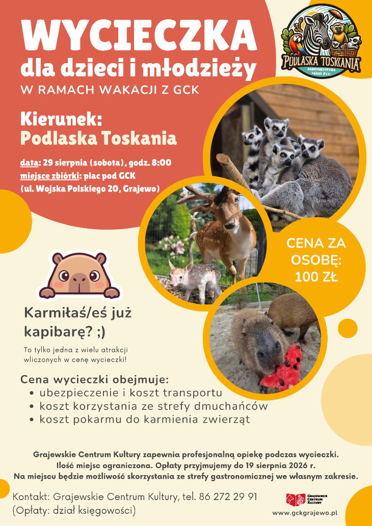 Wycieczka do Podlaskiej Toskanii w ramach Wakacji z GCK